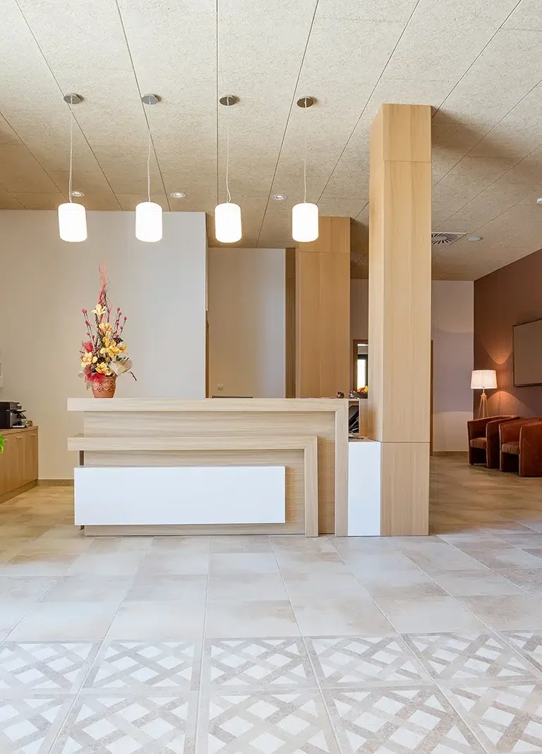 A Light clean commercial foyer by Prime Coat Commercial Painters in Cairns Qld